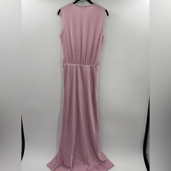 Favorite Daughter Dress Nita Maxi V Neck Sleeveless in Satin Lavender - Picture 5 of 6